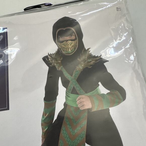 Dragon Ninja Warrior Black Suit Yourself Dress Up Halloween Child 14-16 Costume - Picture 3 of 9